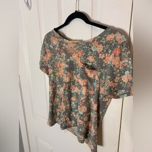 Floral Gray Women's Top